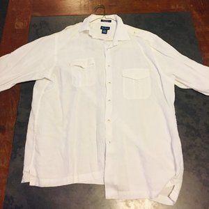 Paul fredrick white button down shirt